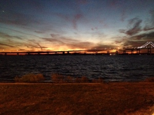 Beautiful sunset in Newport, Rhode Island